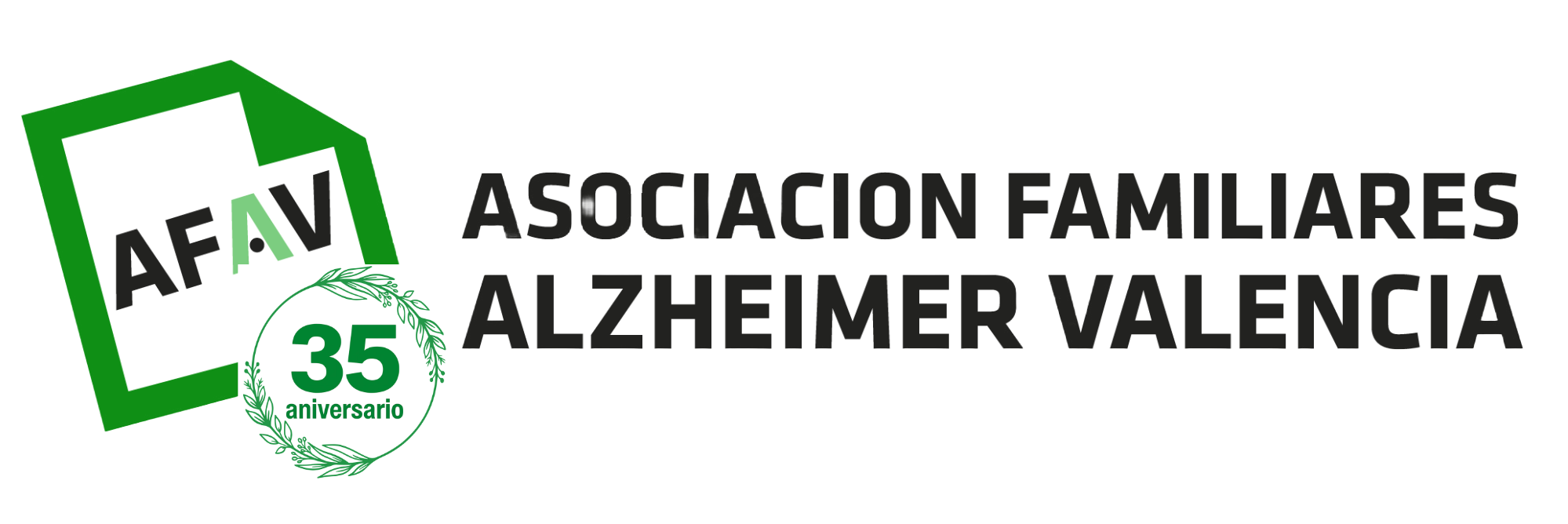 Logo del 35 aniversario de AFAV, Asociación de Familiares de Alzheimer de Valencia